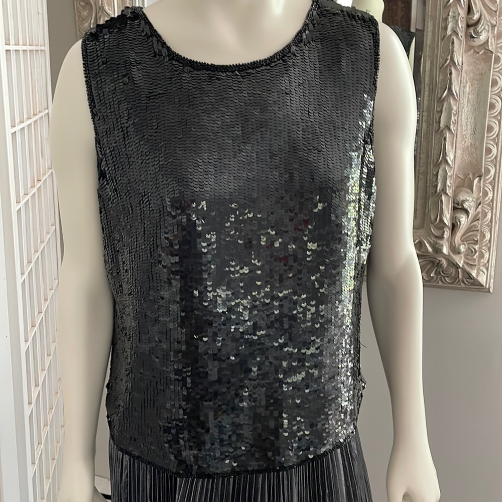 Black Sequin Cami Sz M/P